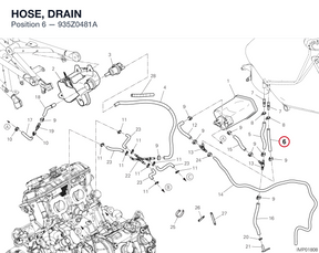 HOSE, DRAIN 935Z0481A diagram position