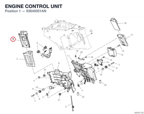 ENGINE CONTROL UNIT 93640051AN diagram position