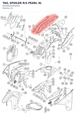 Diagram preview: TAIL SPOILER R/S PEARL W. (60308042000AAA)
