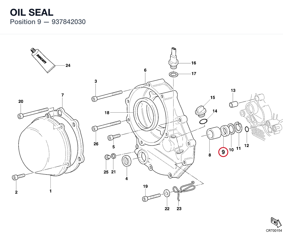 OIL SEAL 937842030 diagram position