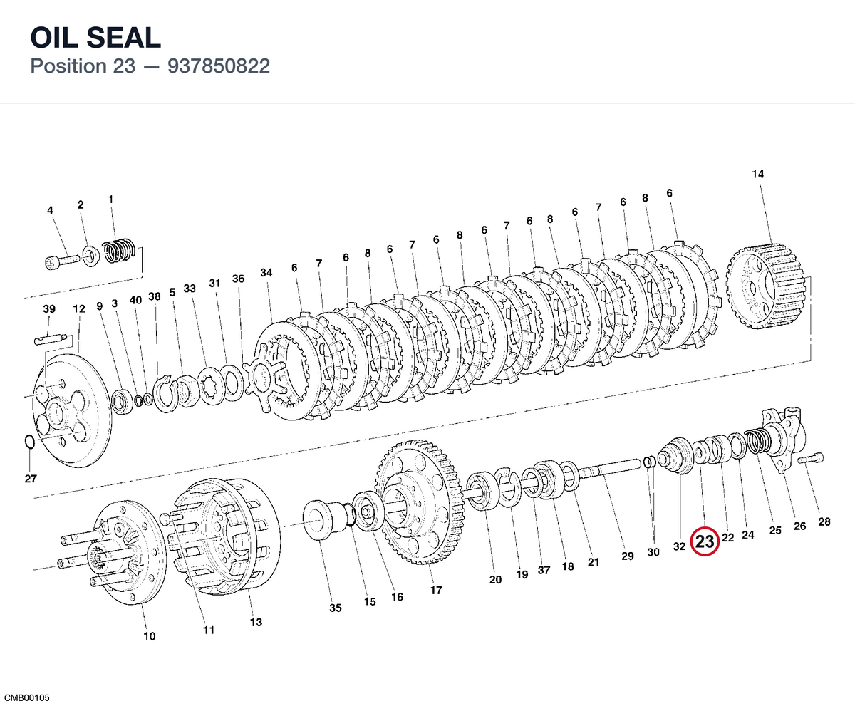 OIL SEAL 937850822 diagram position