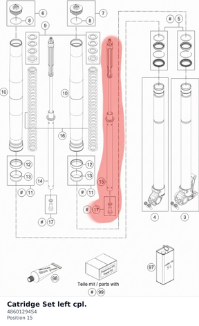 Diagram preview: Catridge Set left cpl. (48601294S4)