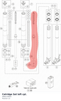 Diagram preview: Catridge Set left cpl. (48601294S4)