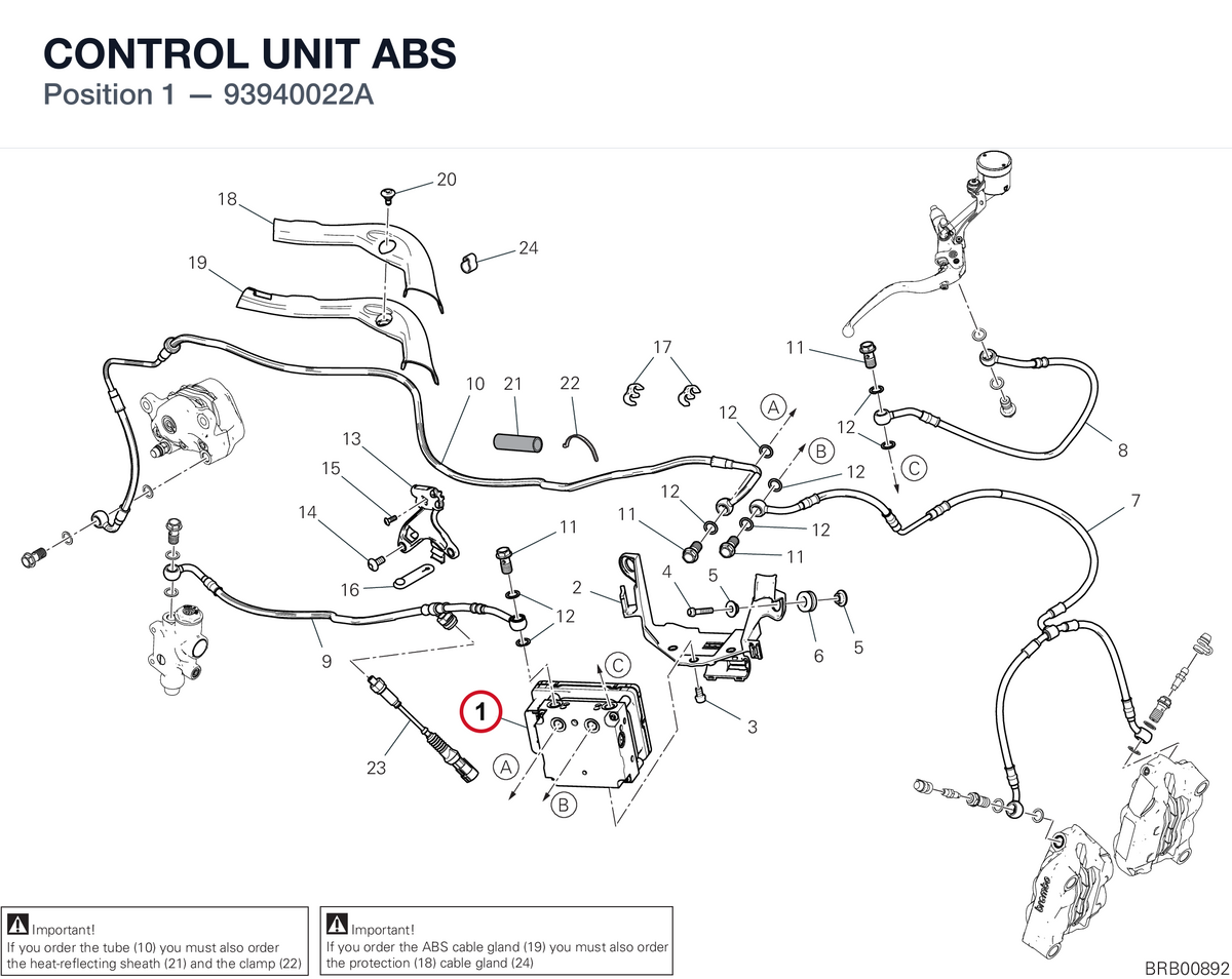 CONTROL UNIT ABS 93940022A diagram position