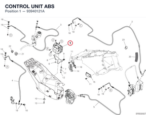 CONTROL UNIT ABS 93940121A diagram position