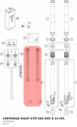 Diagram preview: CARTRIDGE RIGHT KTM 690 SMC R 23 CPL (43578291S2)