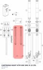 Diagram preview: CARTRIDGE RIGHT KTM 690 SMC R 23 CPL (43578291S2)