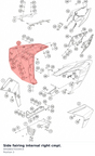 Diagram preview: Side fairing internal right cmpl. (94508027033HCA)
