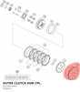 Diagram preview: OUTER CLUTCH HUB CPL. (90132001044)