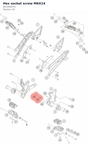 Diagram preview: Hex socket screw M6X14 (J912060143)