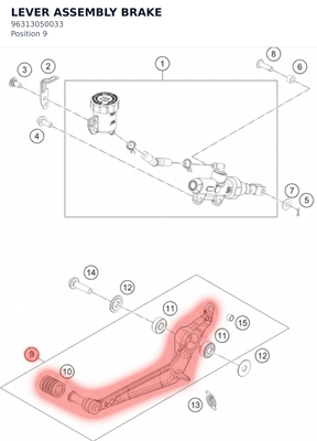 Diagram preview: LEVER ASSEMBLY BRAKE (96313050033)