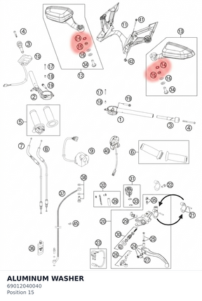 Diagram preview: ALUMINUM WASHER (69012040040)