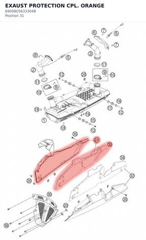 Diagram preview: EXAUST PROTECTION CPL. ORANGE (6900805633304B)