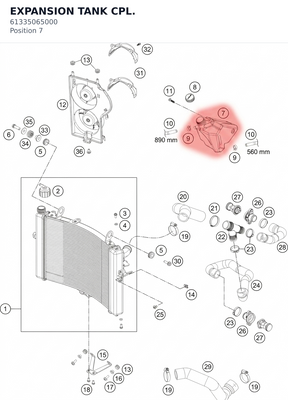 Diagram preview: EXPANSION TANK CPL. (61335065000)