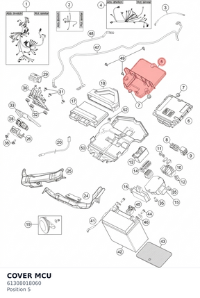 Diagram preview: COVER MCU (61308018060)
