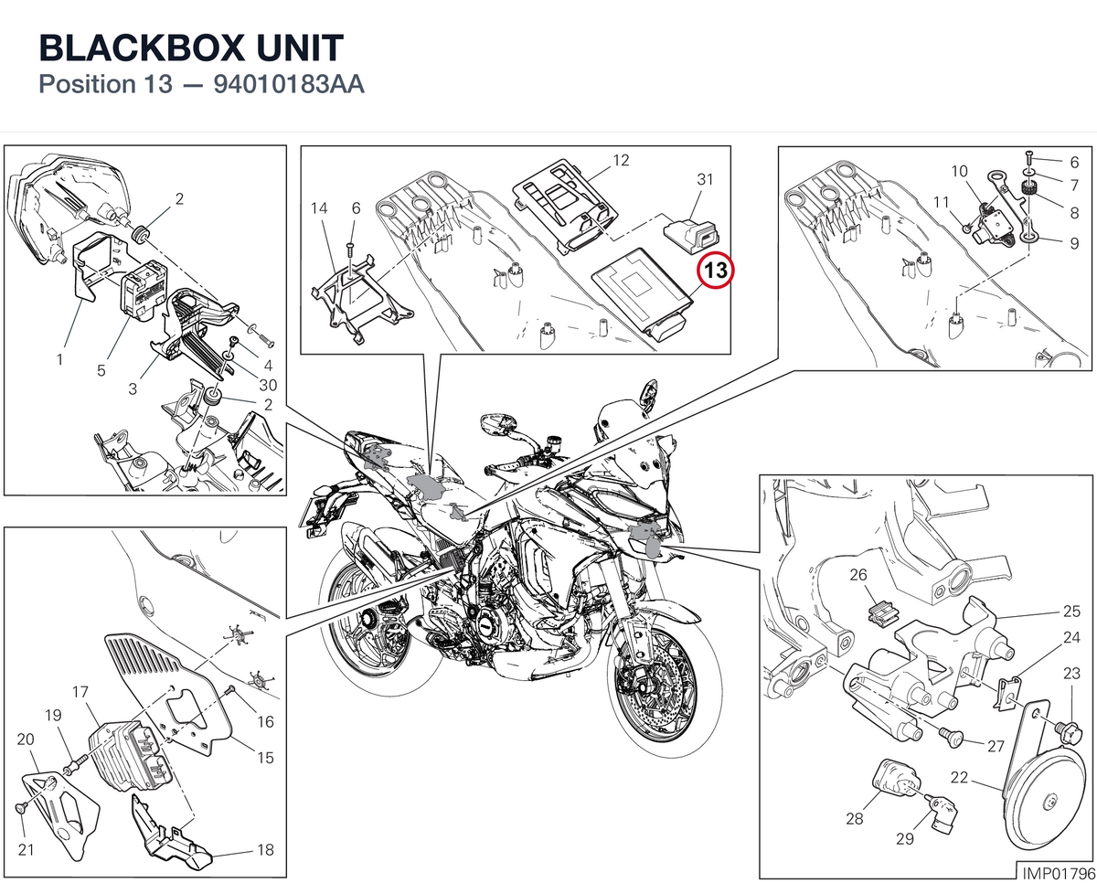 BLACKBOX UNIT 94010183AA diagram position