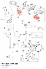 Diagram preview: WASHER 20X8,2X2 (69012040020)
