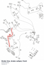 Diagram preview: Brake line, brake caliper, front (63642003000)
