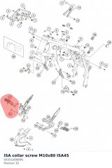 Diagram preview: ISA collar screw M10x80 ISA45 (0035100809S)