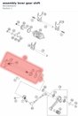 Diagram preview: assembly lever gear shift (96334005033)