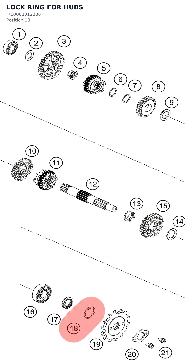 Diagram preview: LOCK RING FOR HUBS (J710003012000)