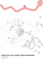 Diagram preview: Brake line rear brake caliper/modulator (61742004000)