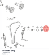 Diagram preview: threaded plug (77236080100)