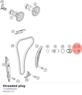 Diagram preview: threaded plug (77236080100)