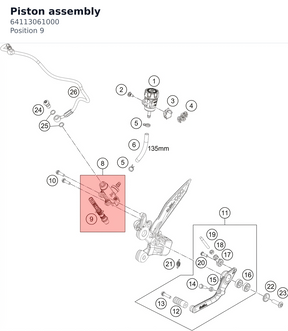 Diagram preview: Piston assembly (64113061000)