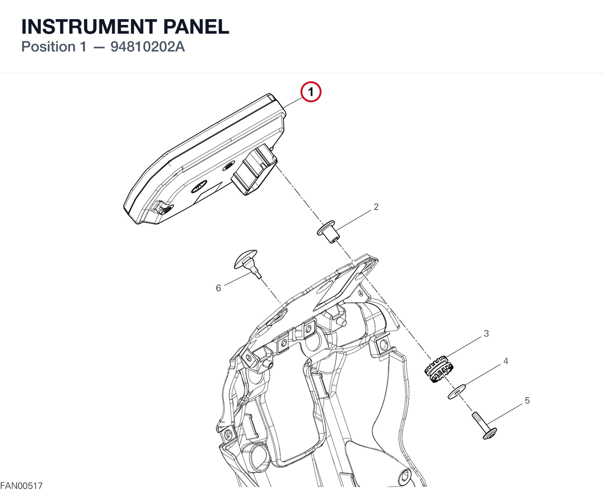 INSTRUMENT PANEL 94810202A diagram position