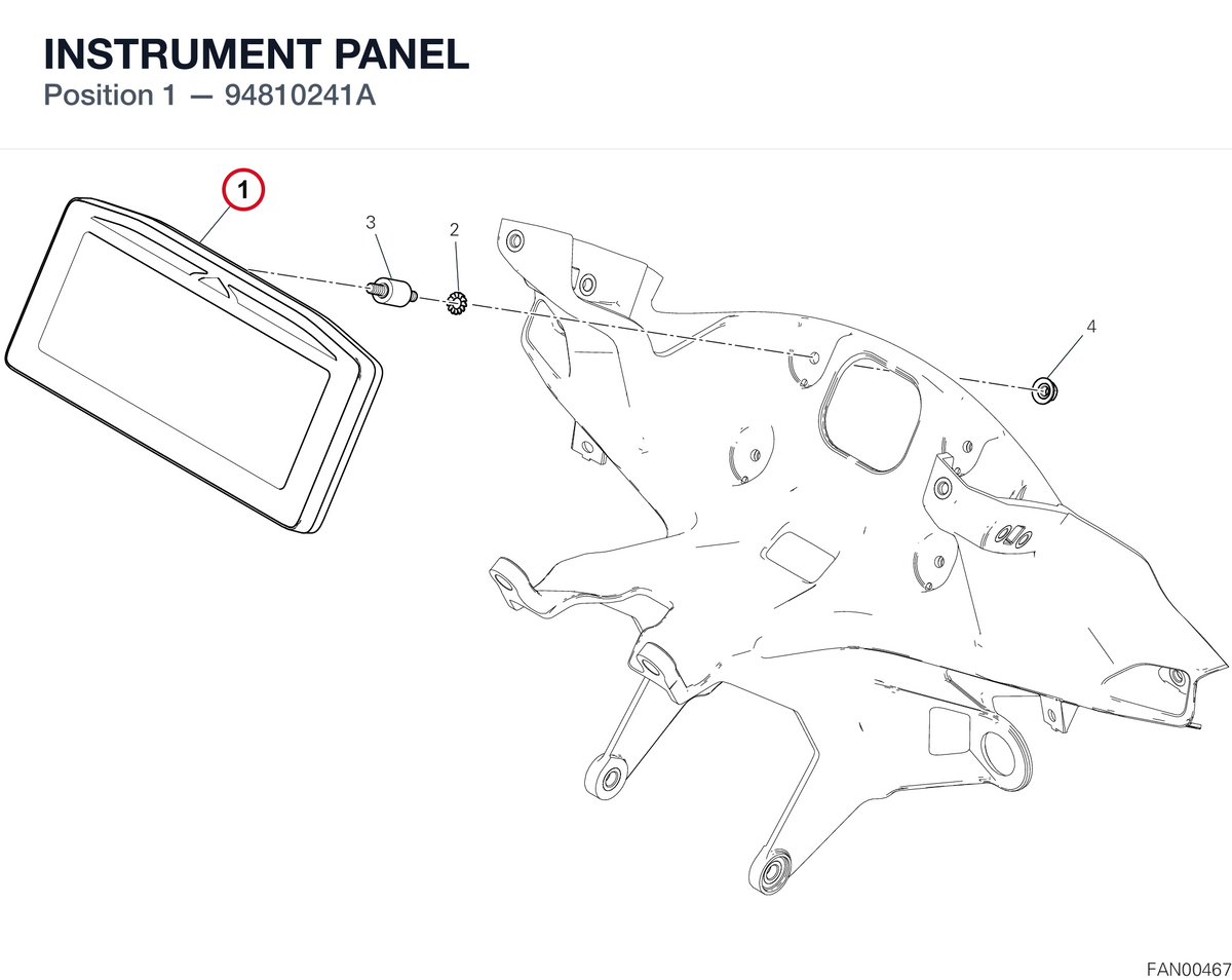 INSTRUMENT PANEL 94810241A diagram position