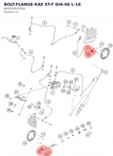 Diagram preview: BOLT-FLANGE-KAE ST-F DIA-06 L-16 (J900000601606)