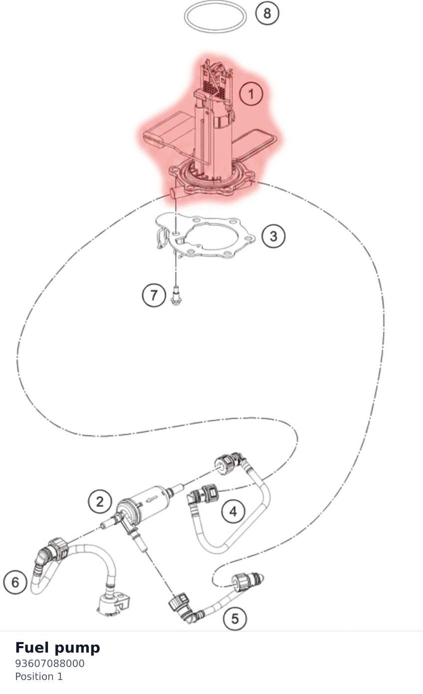 Diagram preview: Fuel pump (93607088000)