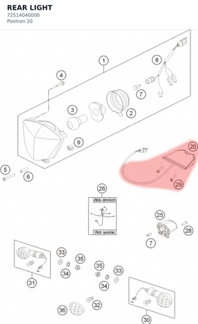 Diagram preview: REAR LIGHT (72514040000)