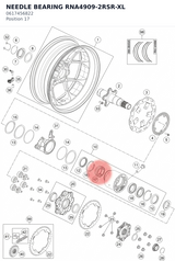 Diagram preview: NEEDLE BEARING RNA4909-2RSR-XL (0617456822)