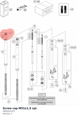 Diagram preview: Screw cap M51x1,5 cpl. (48600431E3)
