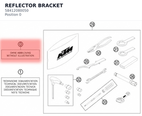 Diagram preview: REFLECTOR BRACKET (58412080050)