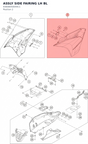 Diagram preview: ASSLY SIDE FAIRING LH BL (93608050044C1)
