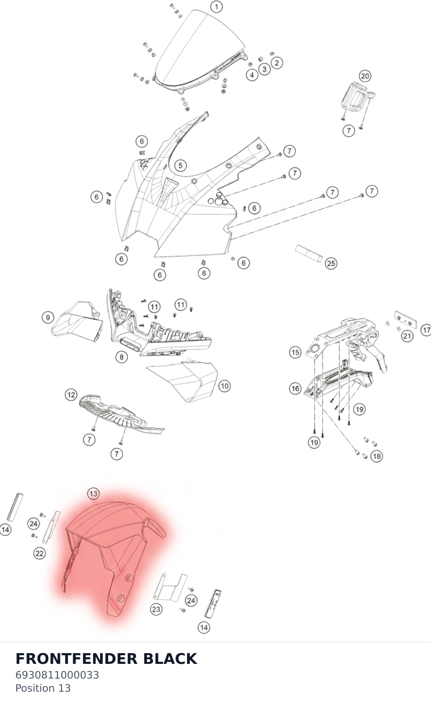 Diagram preview: FRONTFENDER BLACK (6930811000033)