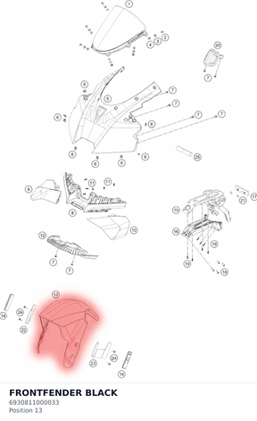 Diagram preview: FRONTFENDER BLACK (6930811000033)