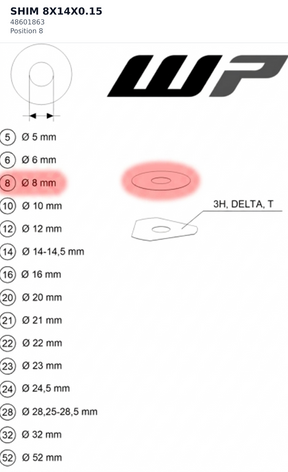 Diagram preview: SHIM 8X14X0.15 (48601863)