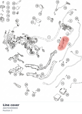 Diagram preview: Line cover (A60703099000)