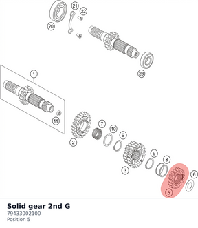Diagram preview: Solid gear 2nd G (79433002100)