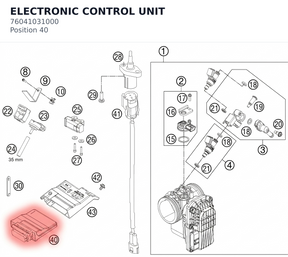 Diagram preview: ELECTRONIC CONTROL UNIT (76041031000)