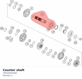 Diagram preview: Counter shaft (79033010100)