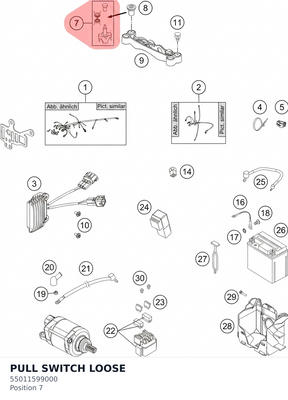 Diagram preview: PULL SWITCH LOOSE (55011599000)