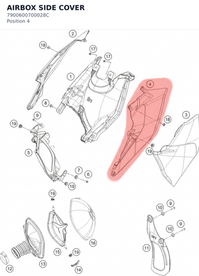 Diagram preview: AIRBOX SIDE COVER (7900600700028C)