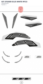 Diagram preview: KIT STICKER D125 WHITE MY23 (94008099300)