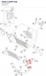 Diagram preview: HOSE CLAMP D28 (90135020003)