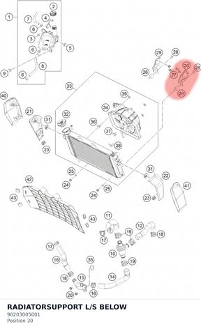 Diagram preview: RADIATORSUPPORT  L/S BELOW (90203005001)